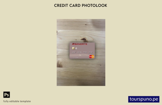 listo para imprimir plantilla frontal de aspecto fotográfico mastercard del B 14